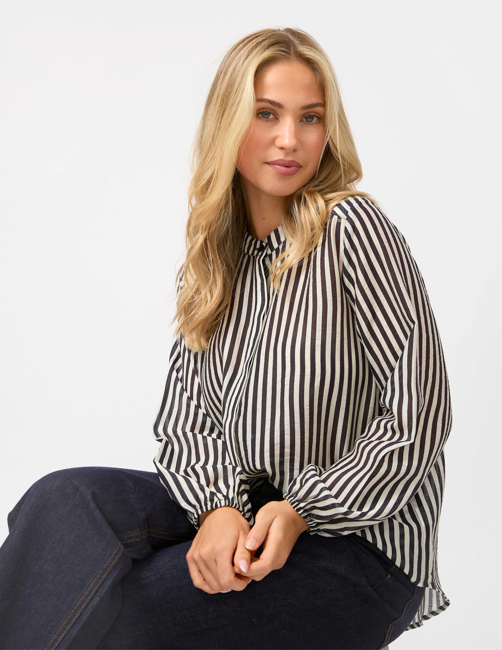 Faye Blouse- Black & White