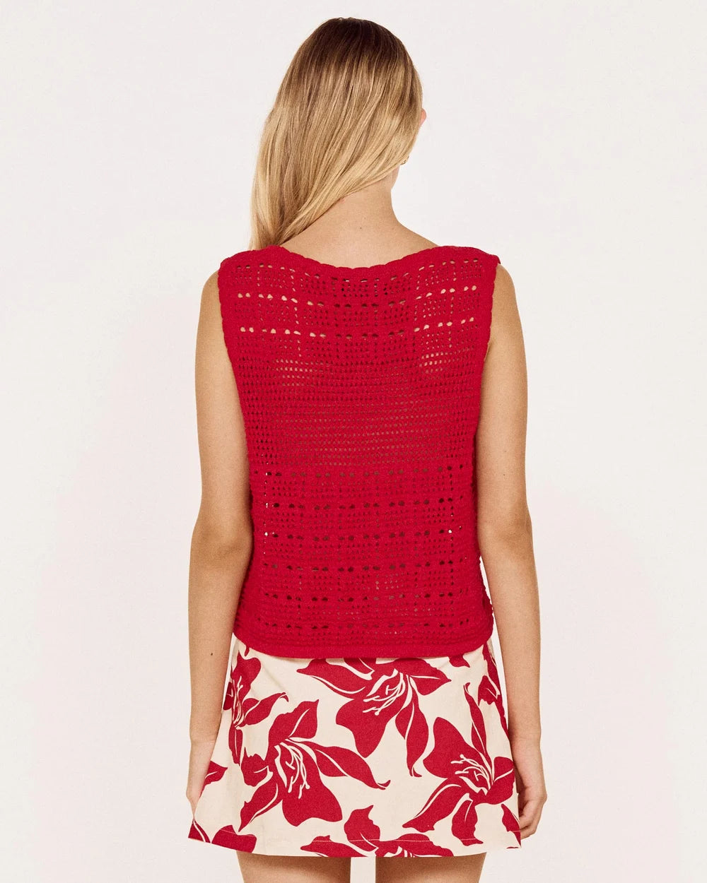 Anais Knit Tank- Red