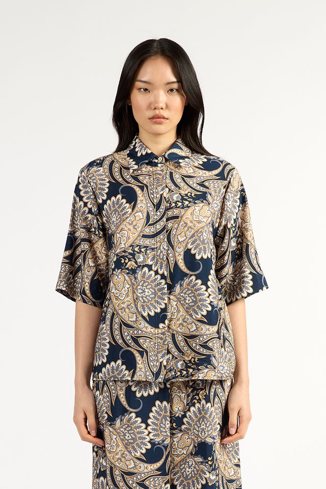 Hugo Shirt- Navy Paisley
