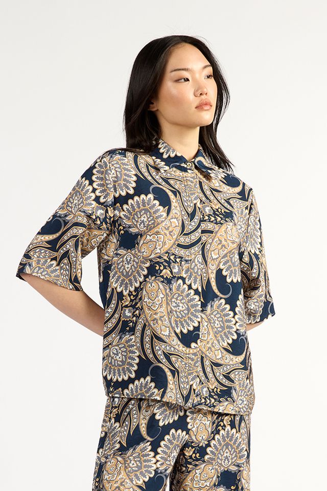 Hugo Shirt- Navy Paisley