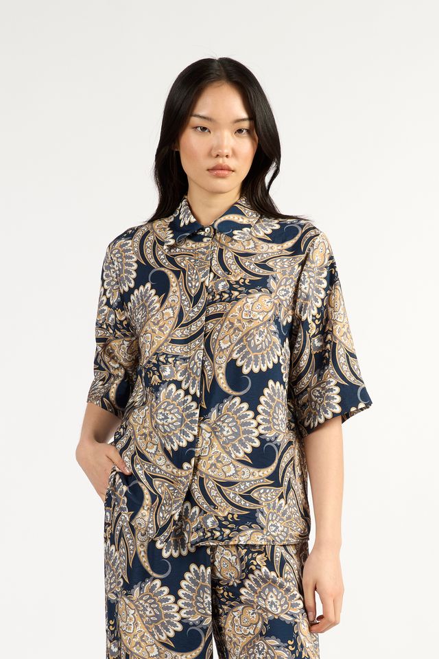 Hugo Shirt- Navy Paisley