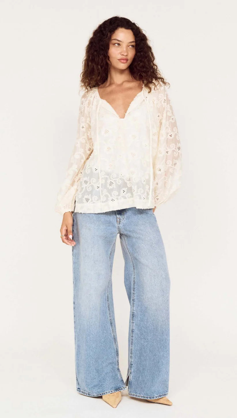 Inez Blouse-Cream