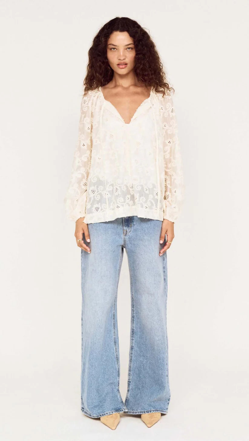 Inez Blouse-Cream