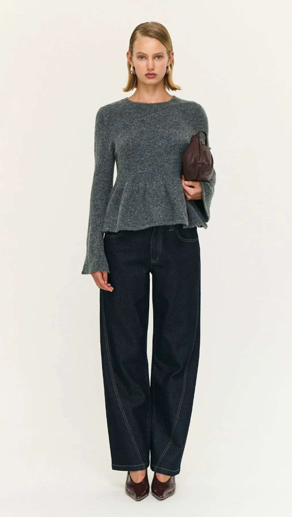 Noelle Peplum Knit Top