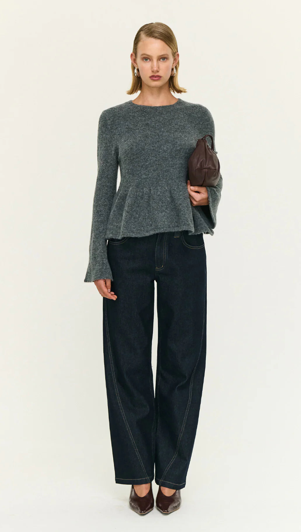 Noelle Peplum Knit Top