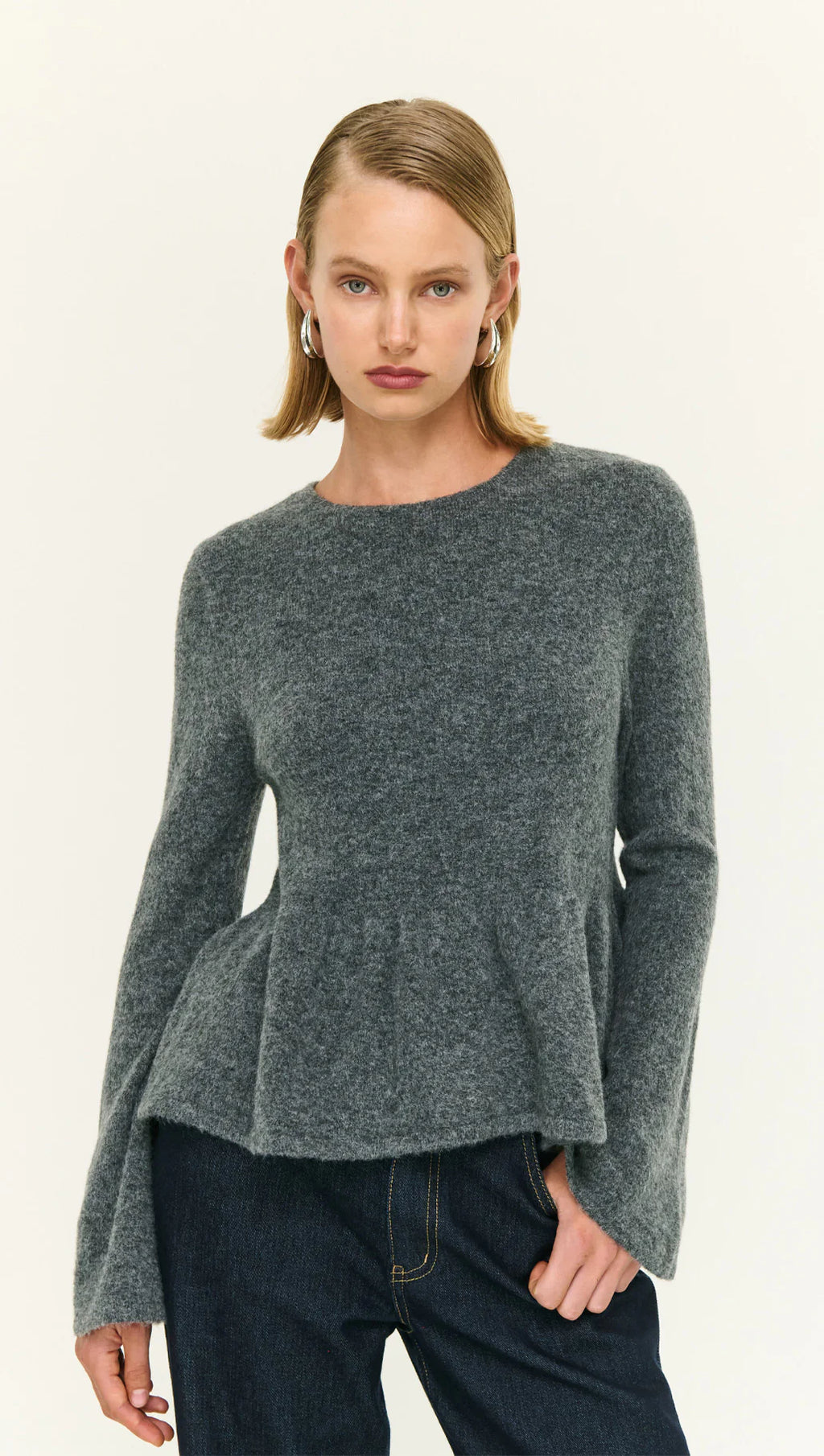 Noelle Peplum Knit Top