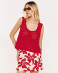 Anais Knit Tank- Red