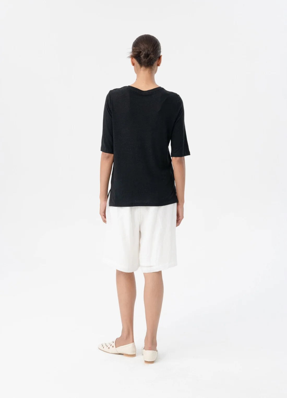 Linen Tee- Black