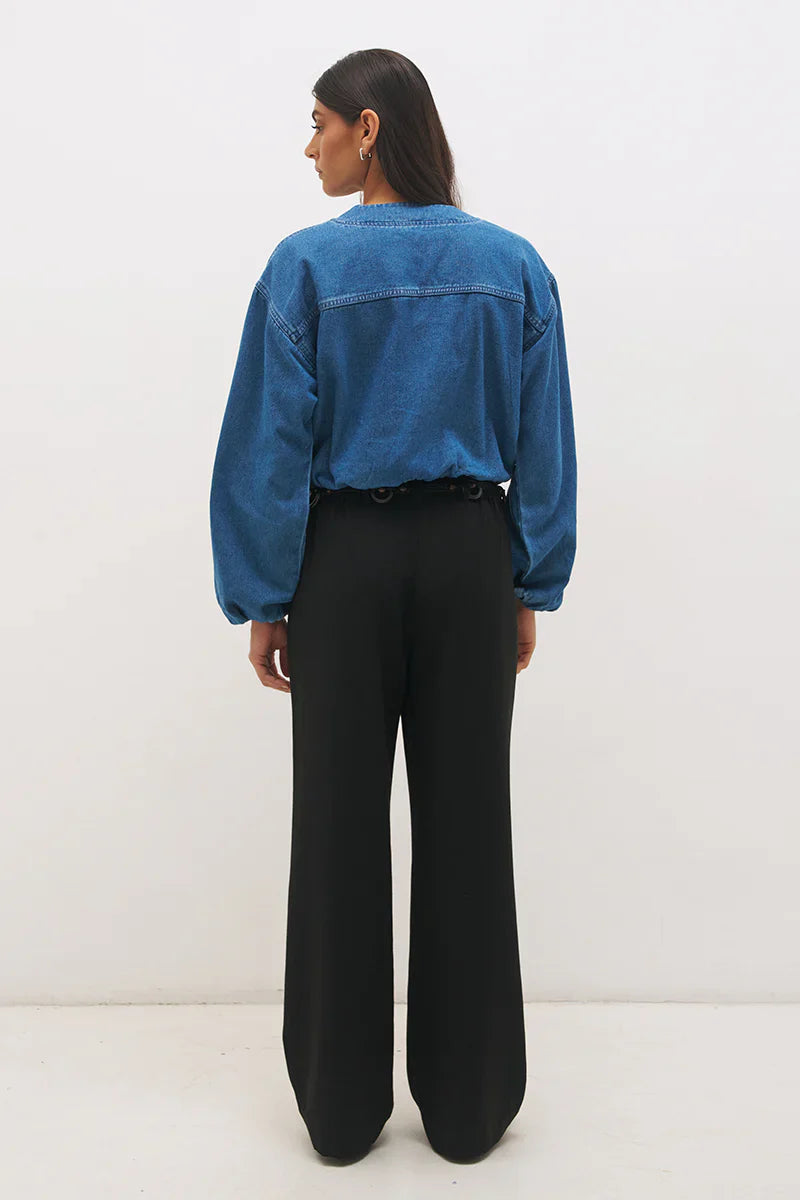 Mabel Bomber Jacket (Mid Blue)