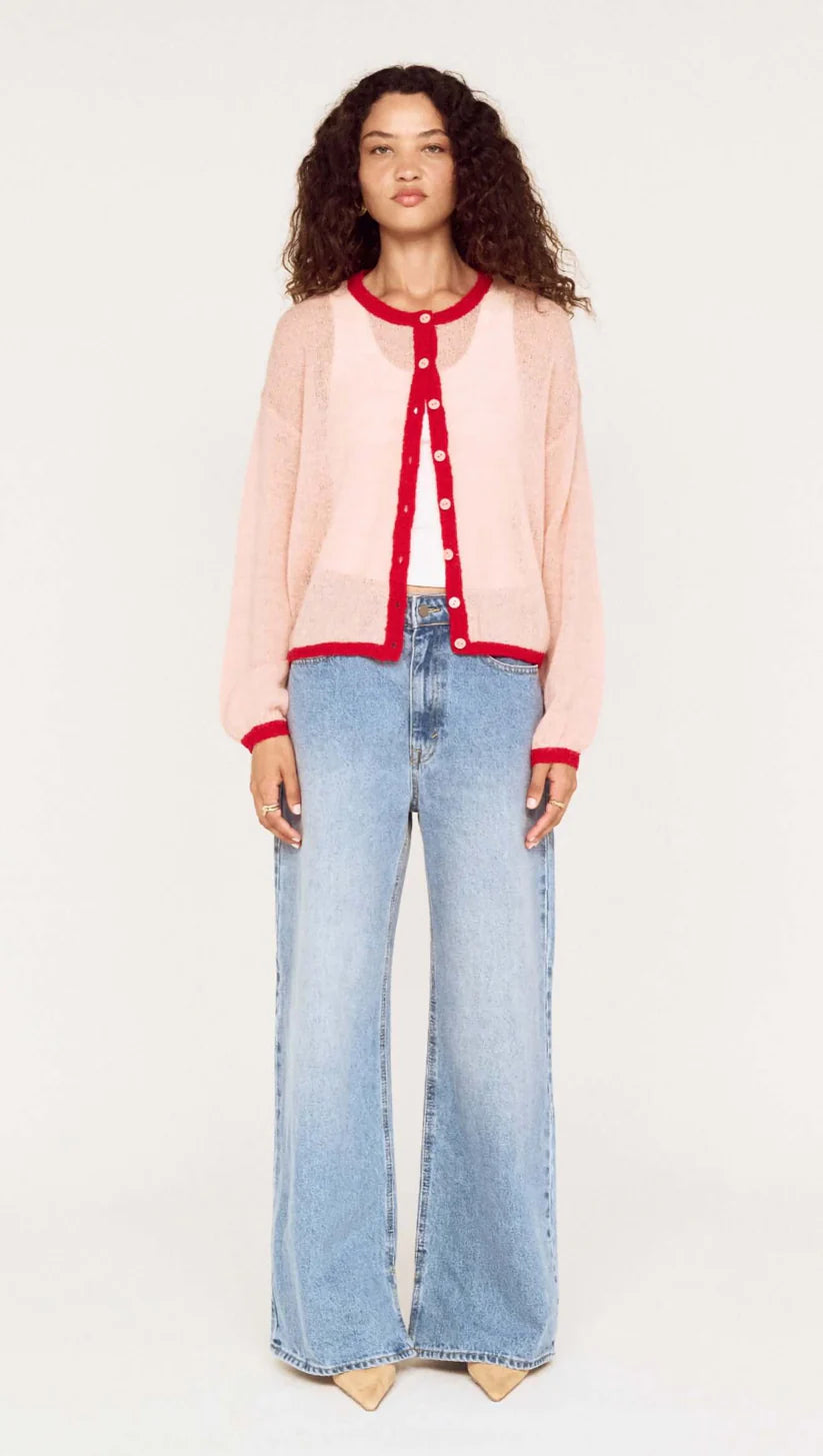 Naria Cardi -Pink/Red