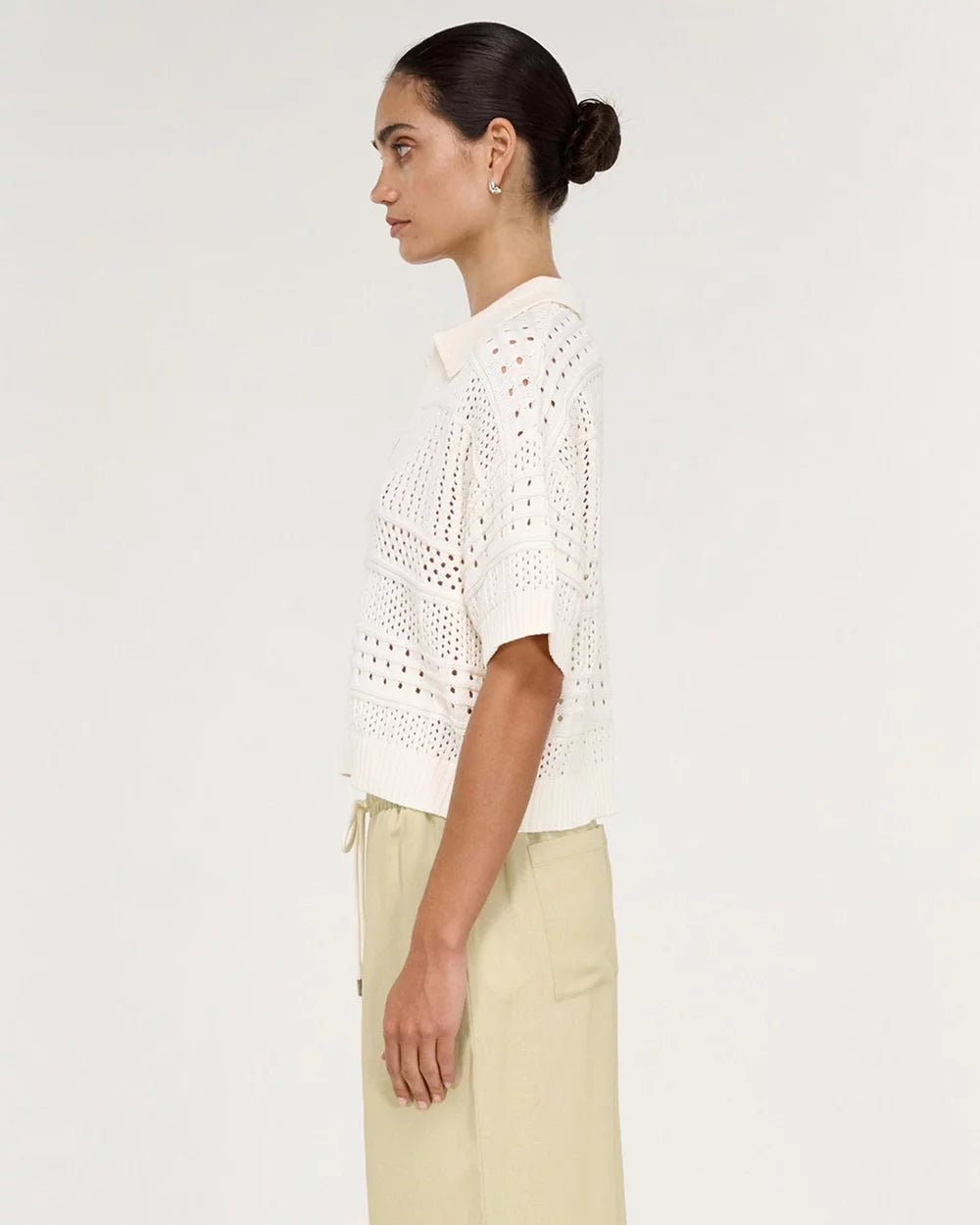 Nova Crochet Polo Knit
