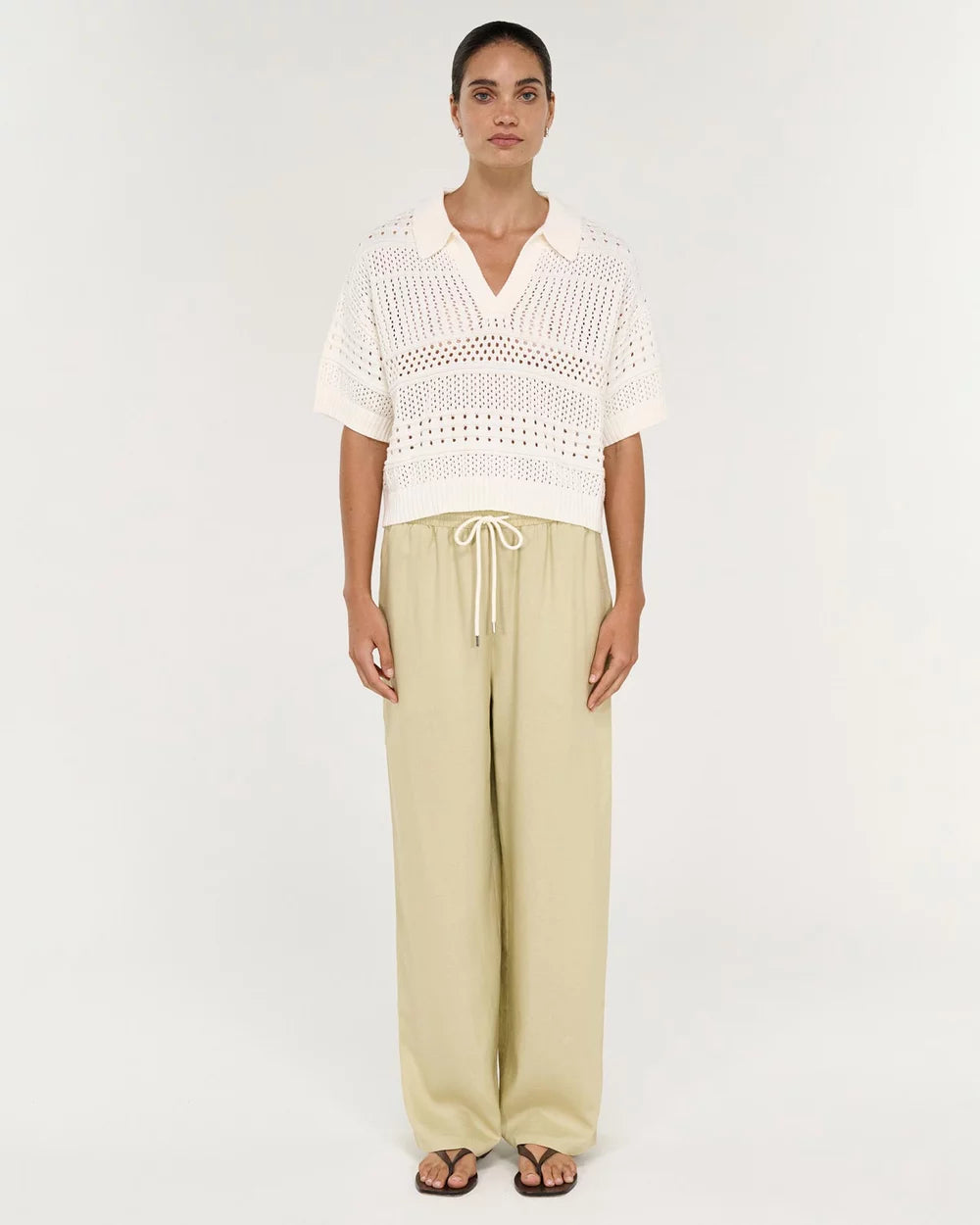 Nova Crochet Polo Knit