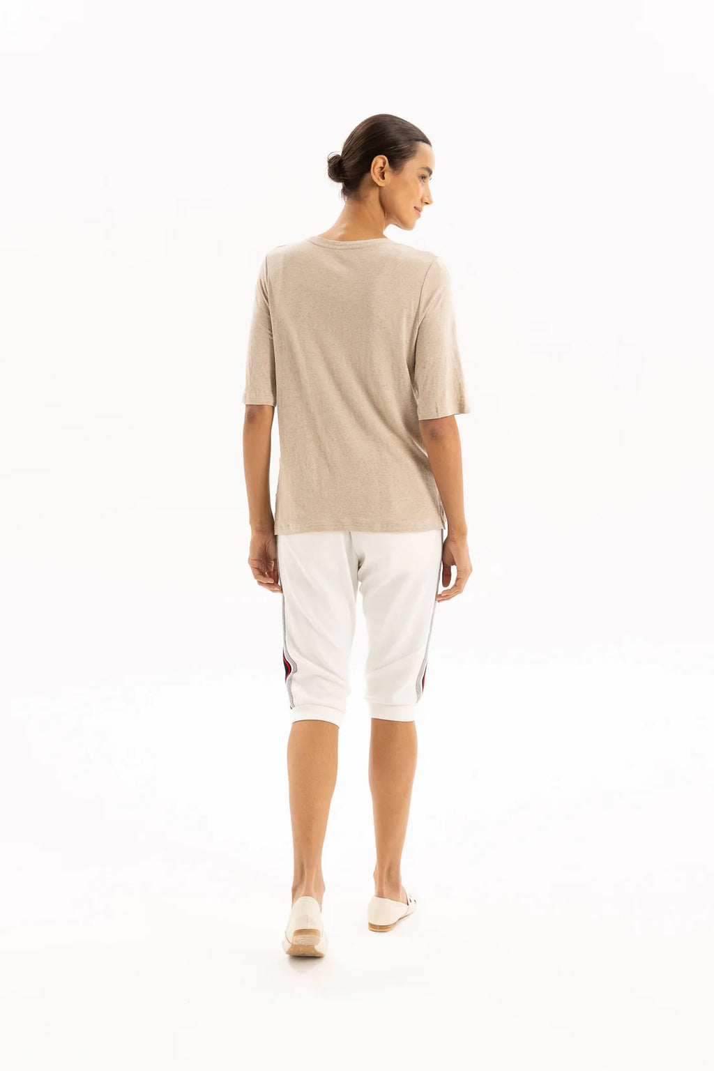 Linen Tee- Oatmeal