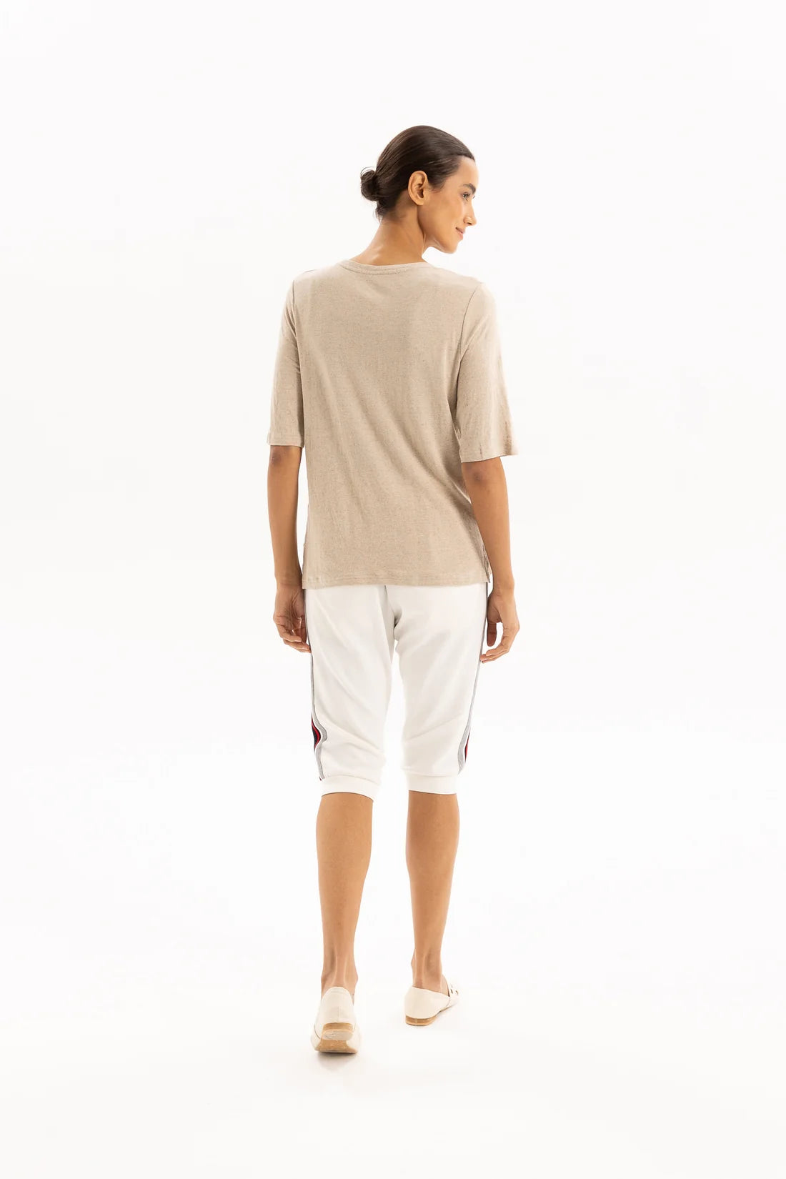 Linen Tee- Oatmeal