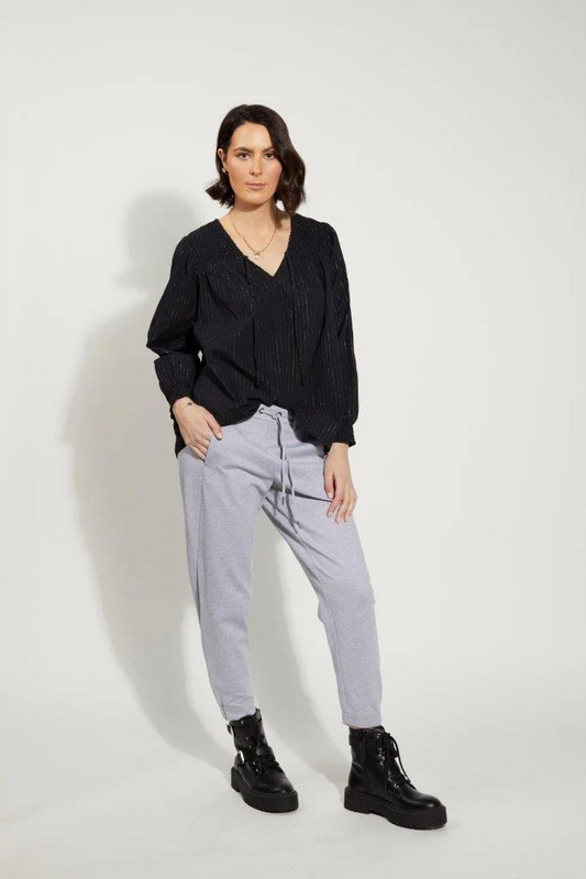 Ingrid Top | Metallic Stripe