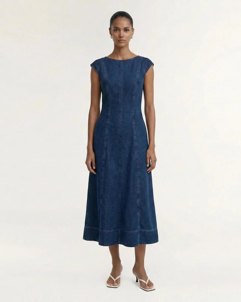 Roma Chambray Midi Dress