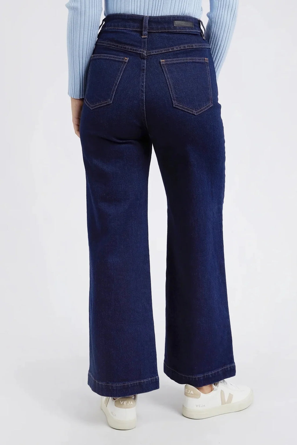 Sarah Wide Leg Jean- Dark Blue