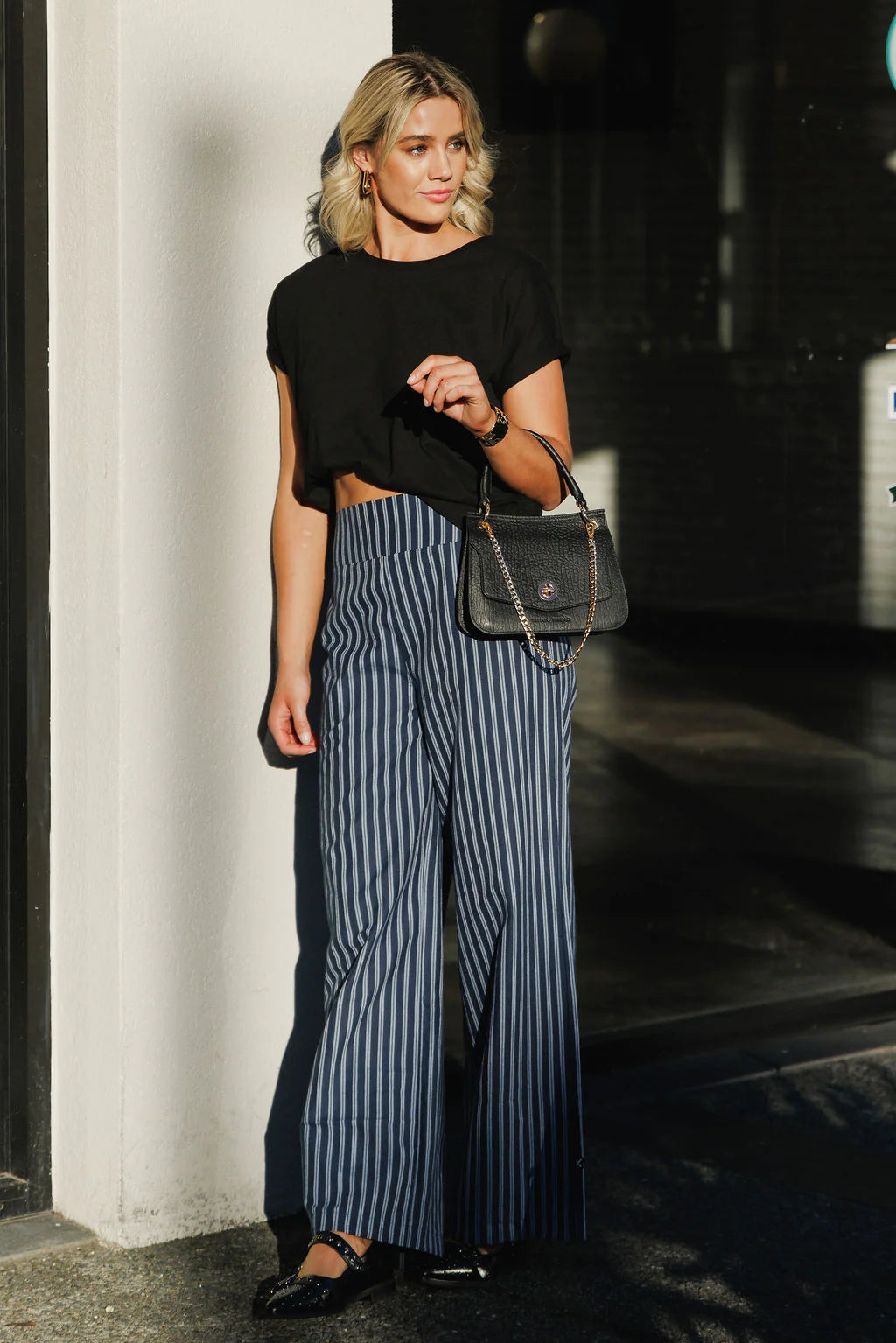 Sawyer Pants-Navy Stripes