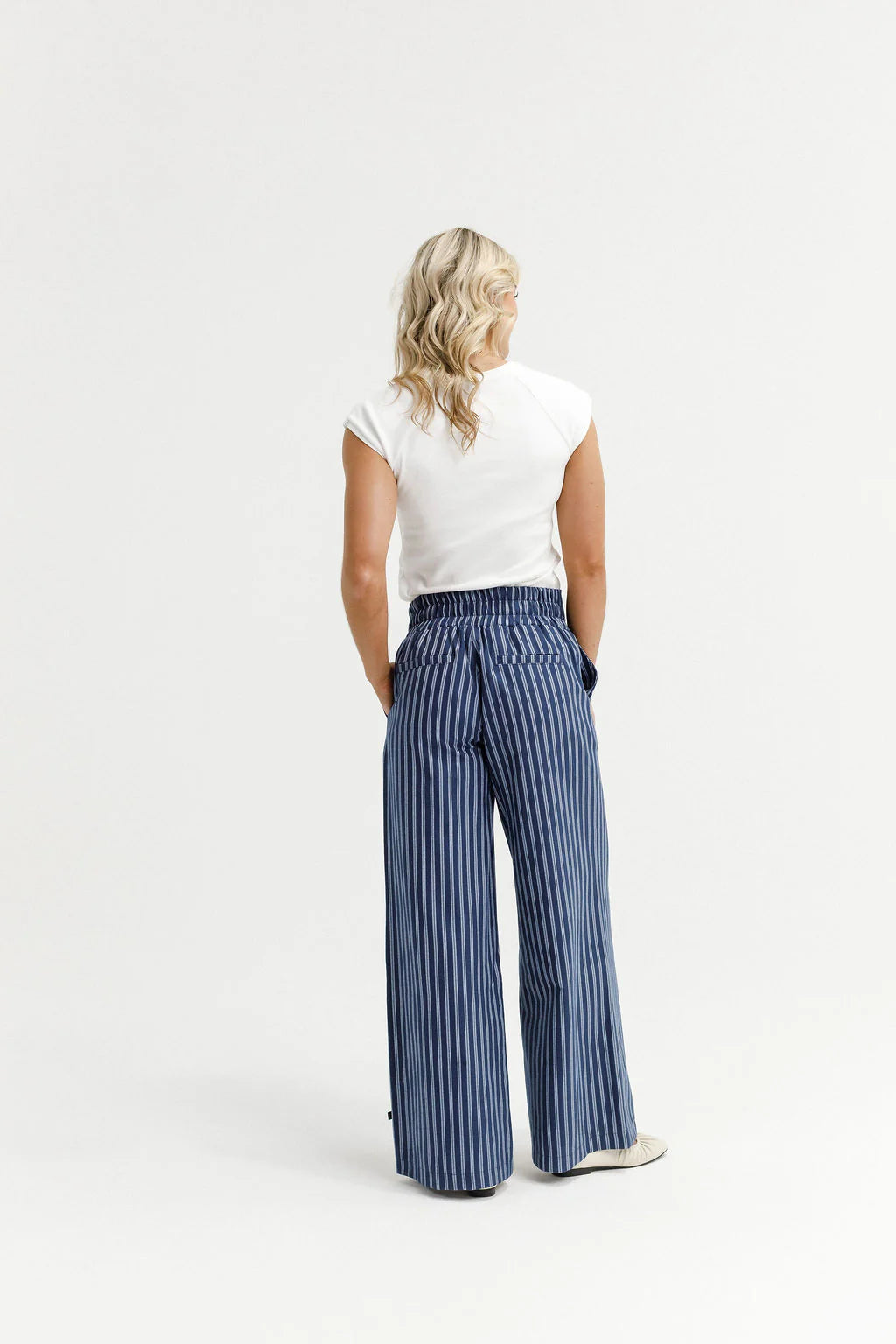 Sawyer Pants-Navy Stripes