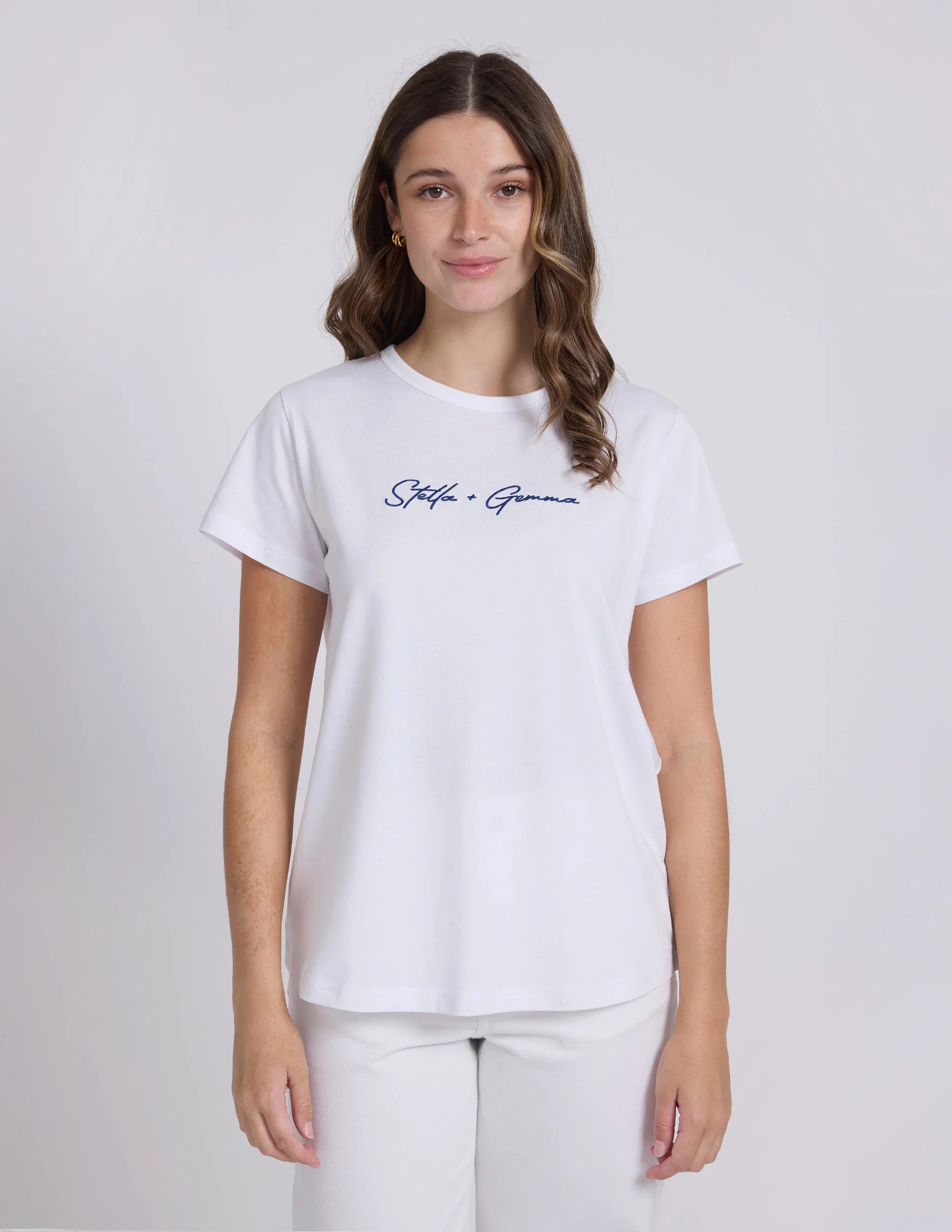 Classic Tee- White Freehand