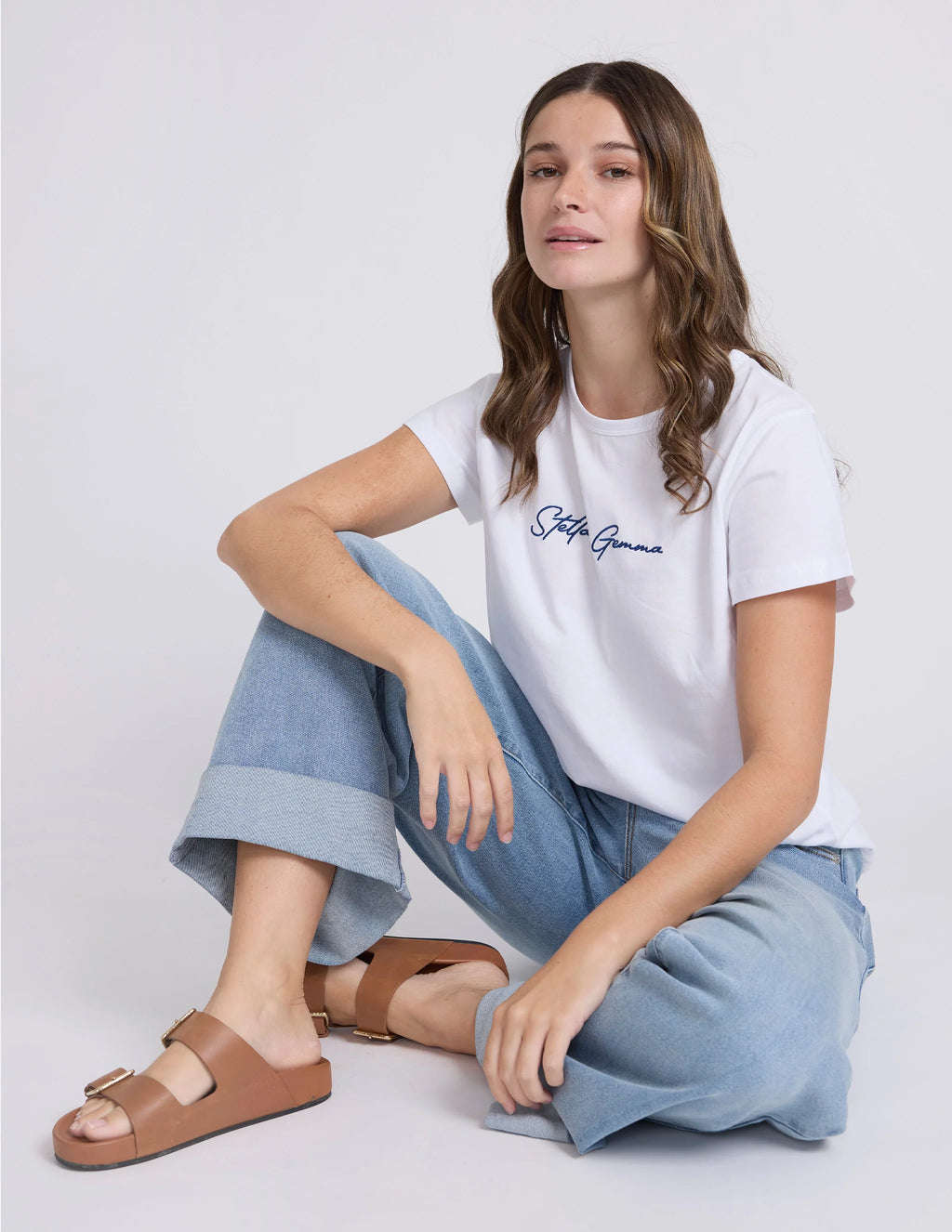 Classic Tee- White Freehand