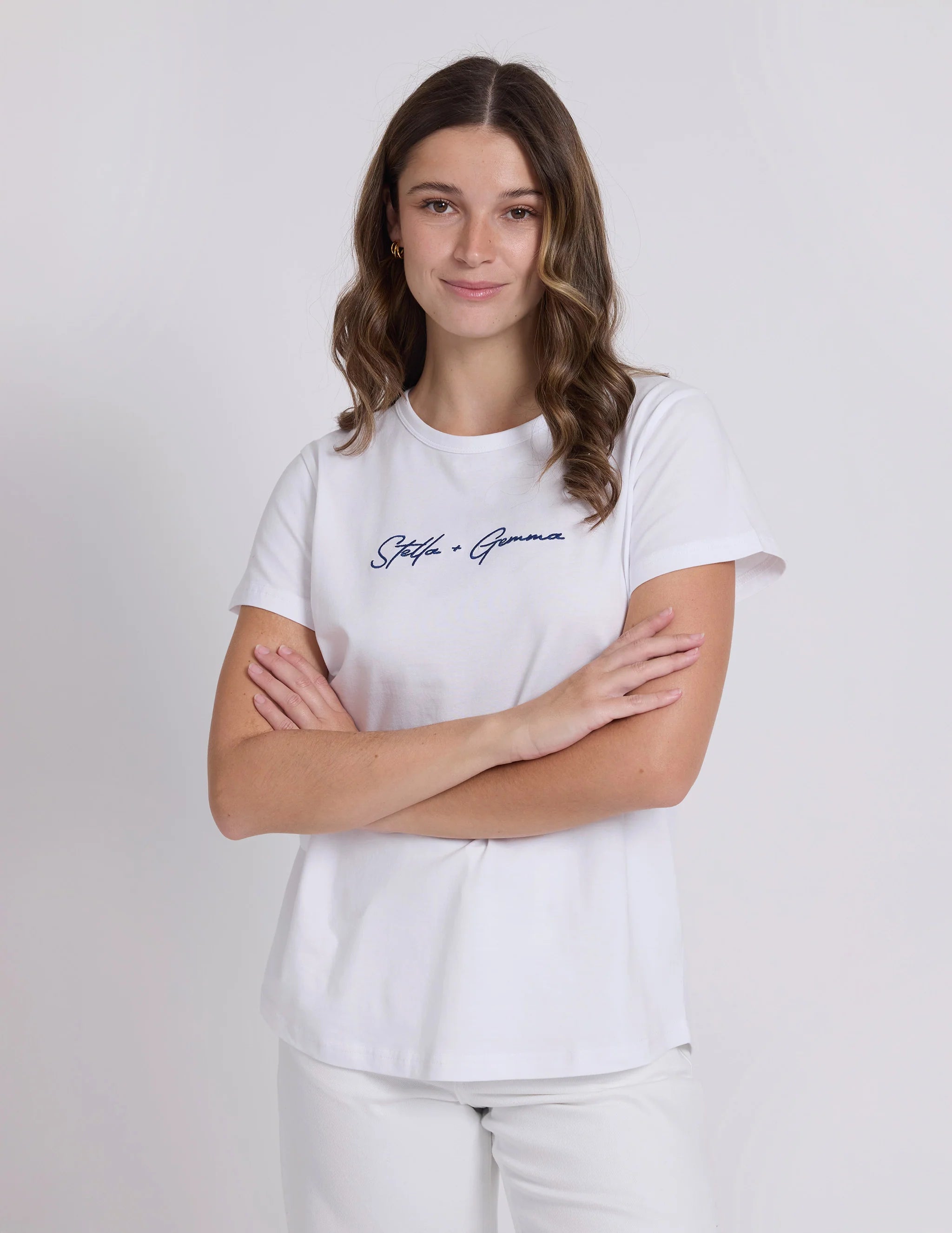 Classic Tee- White Freehand