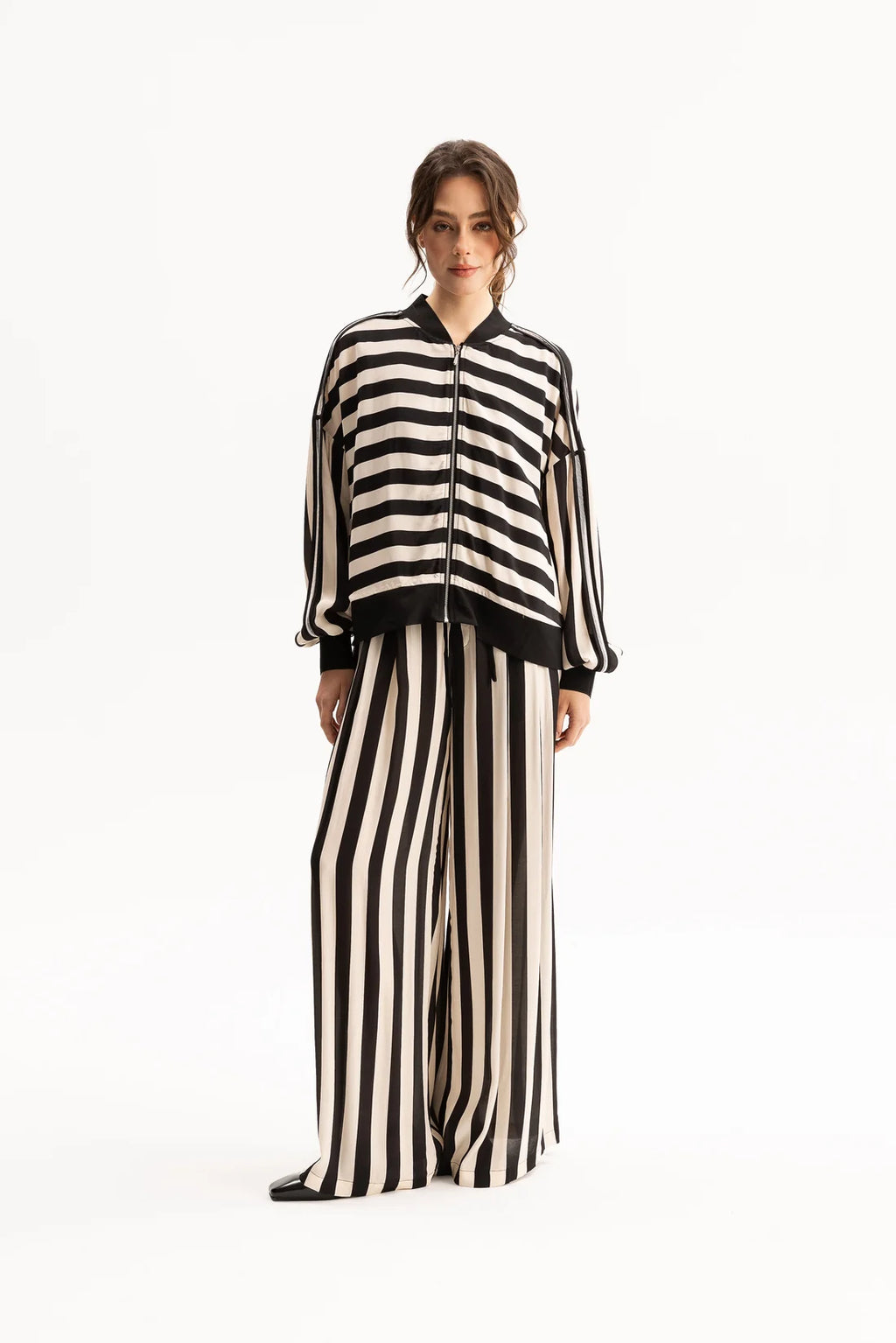 Cora Bomber- Stripe