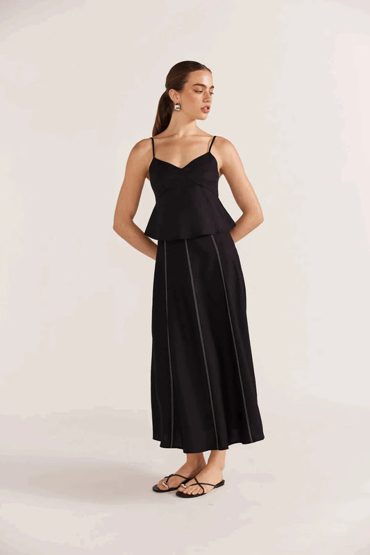 Theory Midi Skirt - Black