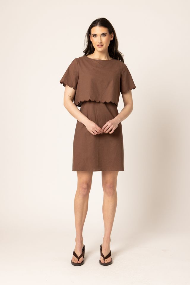Ladies Day Mini Dress- Walnut