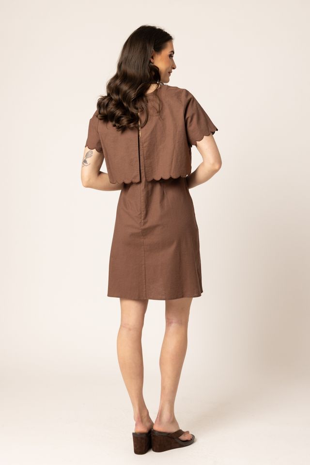 Ladies Day Mini Dress- Walnut