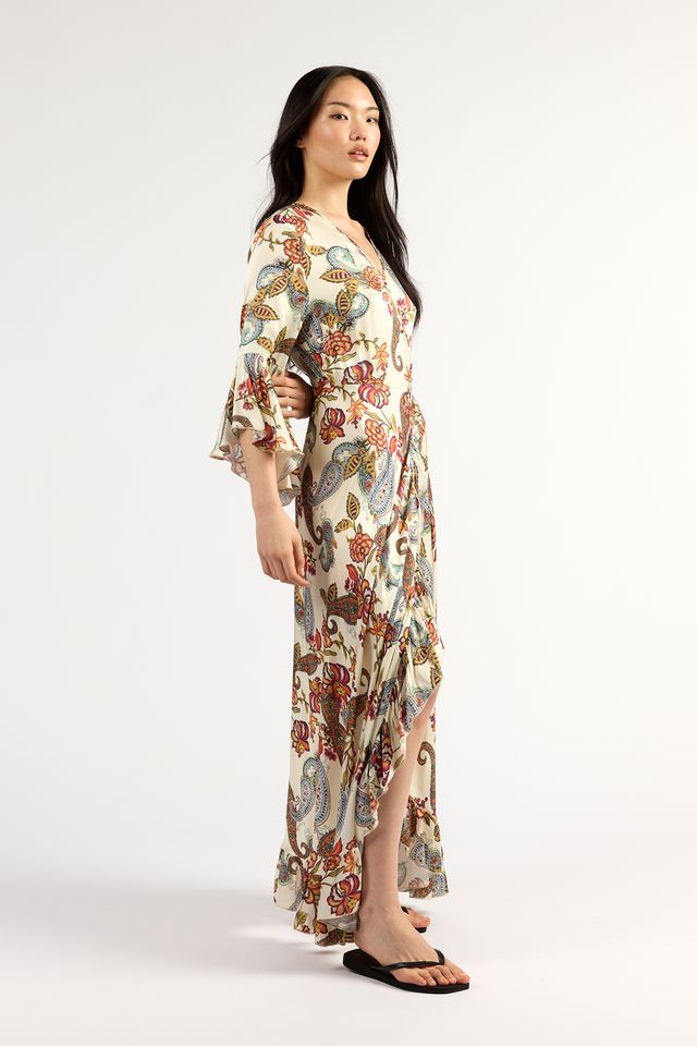 Alice Wrap Dress- Cloud Floral