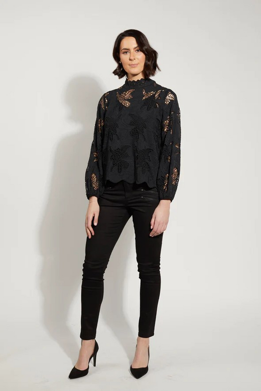 Anglaise blouse | Black