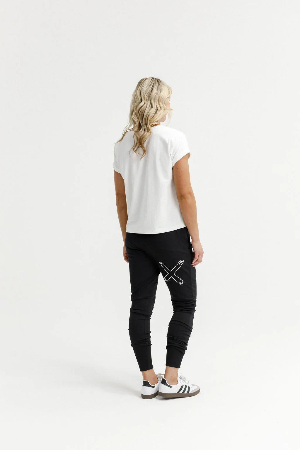 Apartment Pants - Winter Weight - Black with white X outline