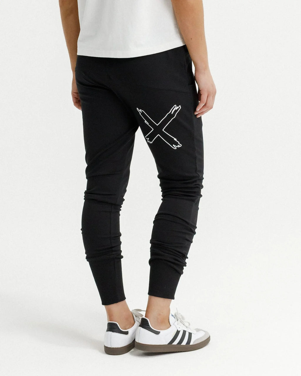 Apartment Pants - Winter Weight - Black with white X outline