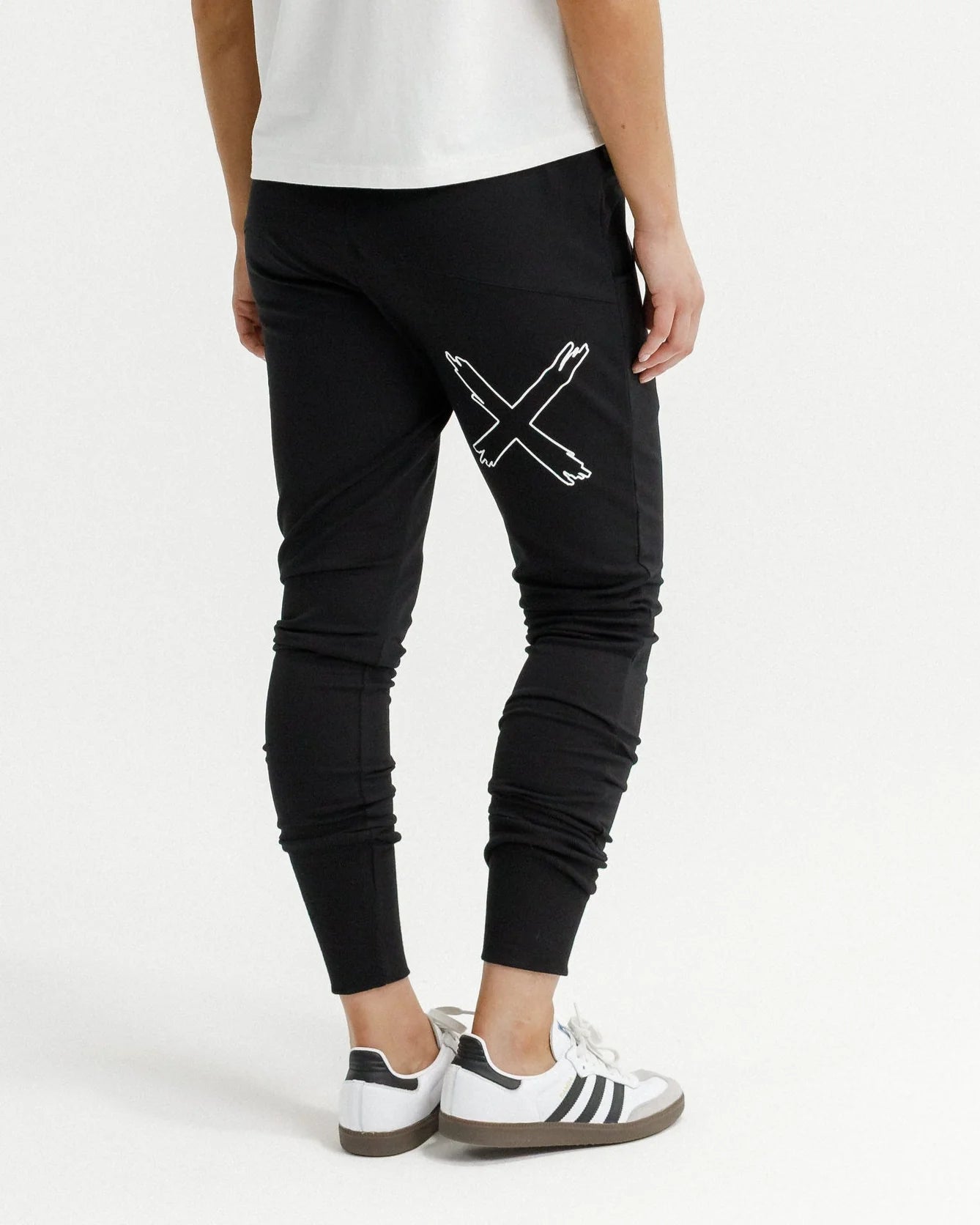 Apartment Pants - Winter Weight - Black with white X outline