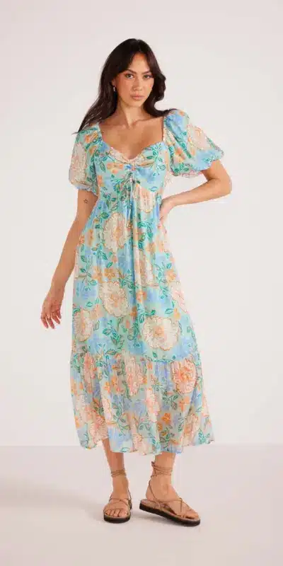 Evelyn Puff Sleeve Midi