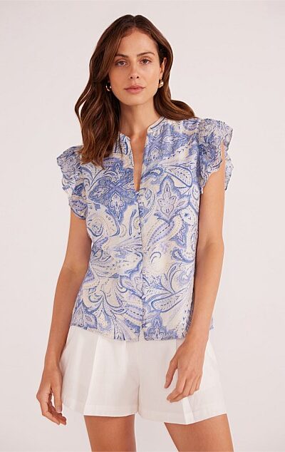 Lola Flutter Sleeve Blouse